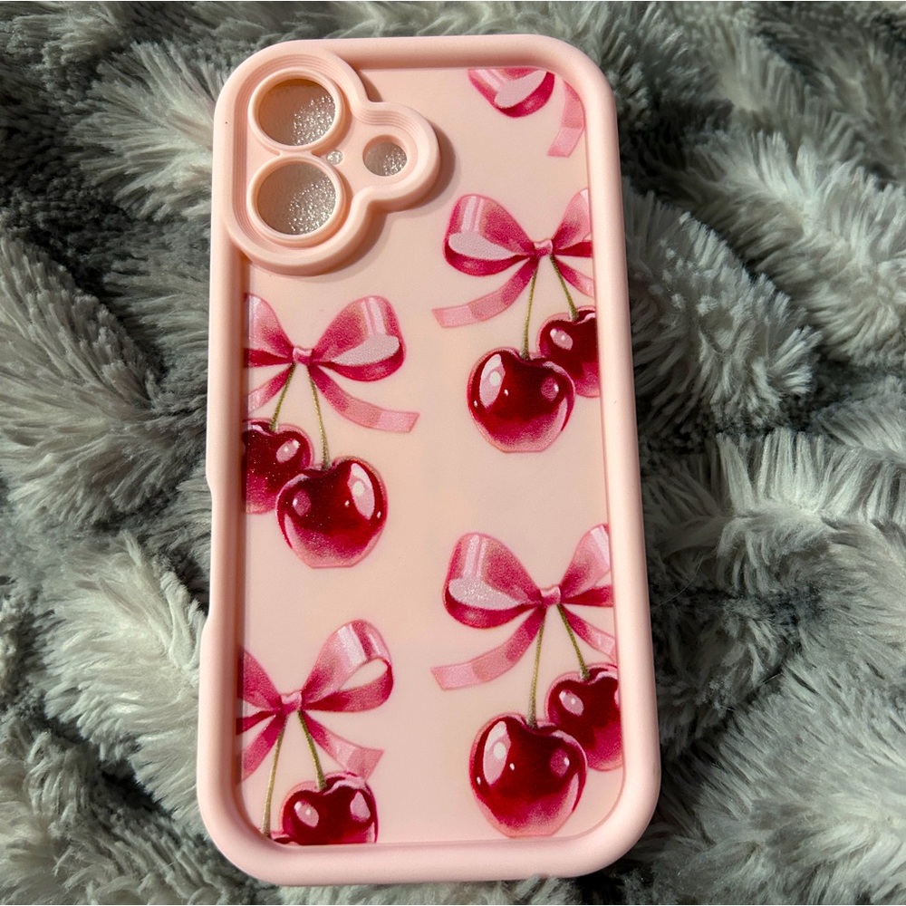 iPhone 16 Cherries Bows Phone Case NEW